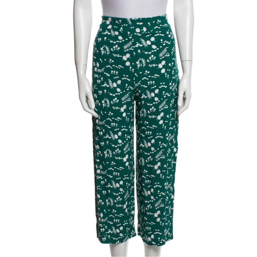 Maje green high waisted pants